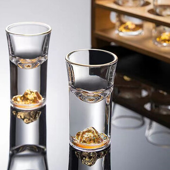 高档创意水晶玻璃白酒杯烈酒杯一口杯子小盅酒刻度分酒器酒壶酒具杯架