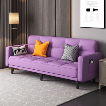 淡紫色沙发搭配图图片