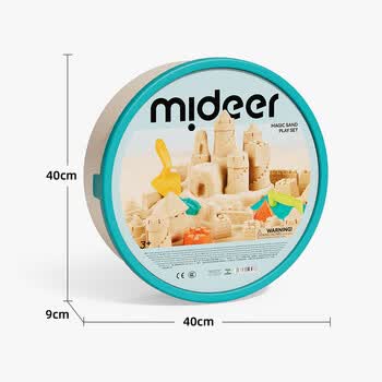 弥鹿（MiDeer）弥鹿太空儿童百变沙玩具安全星空沙室内沙子礼盒生日 4斤装-奇趣海滨 套装（含工具）儿童节礼物