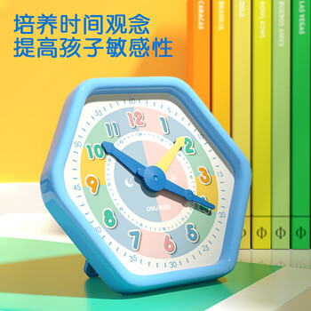 得力(deli)钟点学习器 儿童学生自律学习时钟闹钟小学教具钟表模型教材同步 三针联动款文具生日礼物 蓝色 得力(deli)钟点学习器 儿童学生自律学习时钟闹钟小学教具钟表模型教材同步 三针联动款文具生日礼物 蓝色