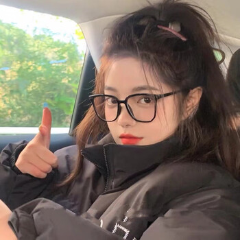 onevan黑框tr90眼镜近视女防蓝光可配度数素颜神器框架大脸显瘦韩版潮