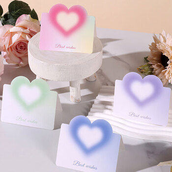 狮洛德 梦幻爱心20张母亲节贺卡ins风中高考许愿卡生日卡片通用毕业祝福留言卡