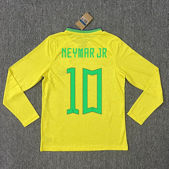 sknw巴西长袖球衣2022国家队世界波主客场球迷版10号内马尔印号足球服