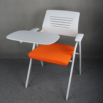 出极培训椅带桌板写字板会议室折叠加大滑轮子学生折叠椅会议椅 定制