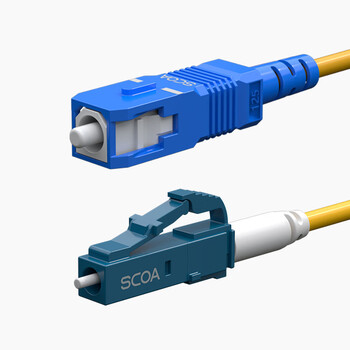 数康（SCOA）电信级光纤跳线LC-SC(UPC) 0.5米 单模单芯OS2小方头转大方头Φ3.0跳纤光纤线尾纤S-1LC-SC-S0.5