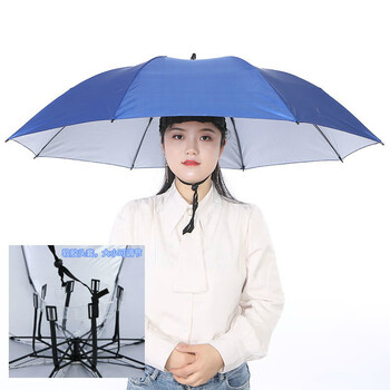 戴头上的雨伞头戴式伞帽三折叠大号晴雨两用帽子伞钓鱼伞户外太阳伞