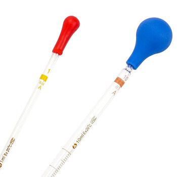 海斯迪克 HKCL-377 玻璃环标刻度吸管移液管滴管 分度吸量管 长吸管移液管 5ML