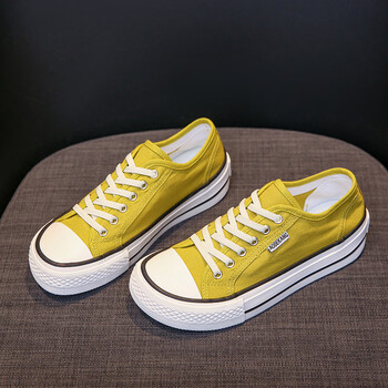 ins韩版芒果头帆布鞋女2024夏季新款百搭学生平底板鞋休闲鞋 牛油果绿