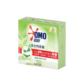 奥妙茶树内衣皂100g*2块+超效洗衣皂206g 新旧包装 亲肤杀菌