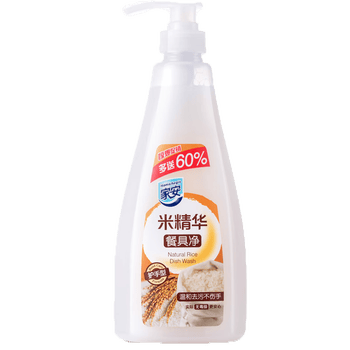 家安 米精华餐具净752g双瓶超值装 活氧去污 新旧随机发货+百洁布