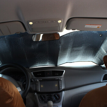 新品遮阳挡汽车遮阳挡遮阳板前挡风玻璃隔热镭射铝箔遮阳帘 海马s7