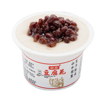鼎泉豆腐花红豆味山水豆腐花即吃休闲零食早餐豆腐脑豆花4杯200g红豆