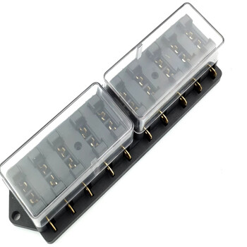 凯元达  4 6 8 1012档汽车保险丝座 多路保险盒 车用中号直排保险座 总成8路单保险盒