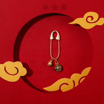 老虎胸针国潮配饰复古珐琅女别针虎宝宝衣服收腰吞金兽和爸爸