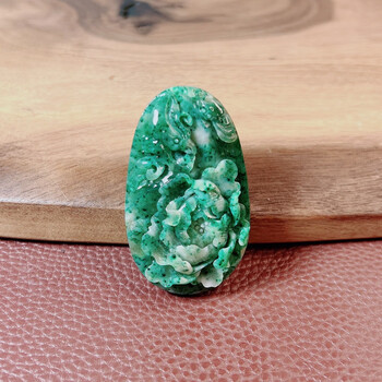 本翡翠　富貴花鳥　新品 0053 本翡翠 富貴花鳥 新品 0053