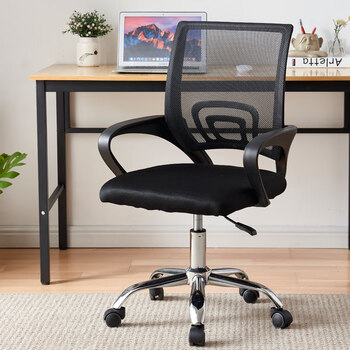电脑椅家用办公椅舒适久坐不累靠背椅子简约职员会议工学麻将座椅转椅