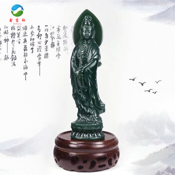 和田玉观音把件图片- 京东