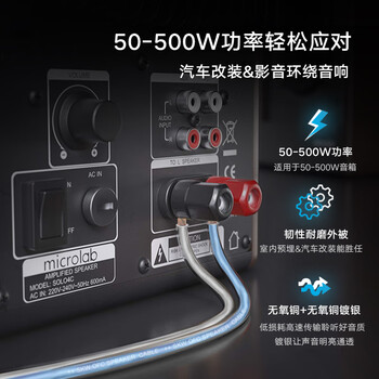 SKW 发烧级 246芯 无氧铜镀银音箱线 音频线 抗干扰 家庭影院工程汽车改装功放环绕音响线 ZQ02-10米