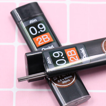 派通（Pentel ）0.9mm自动铅笔芯 不易折断活动铅芯替芯学生考试用 C279 2B/2管（共72根）