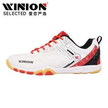 莹恋（WINION）严选 乒乓球鞋男款女款牛筋底防滑乒乓球运动鞋 征途白红39