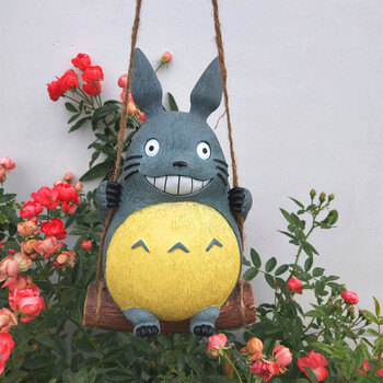 龙猫摆件龙猫公仔宫崎骏龙猫日式庭院花园树脂装饰品创意卡通摆件女