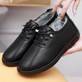 匠璃老年人鞋女6070岁防滑老北京妈妈棉鞋子冬季防水保暖中老年老人
