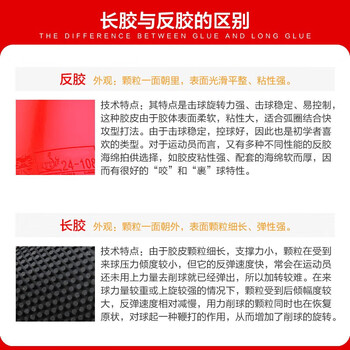 红双喜（DHS）乒乓球拍胶皮狂飙3普狂套胶狂飚3 硬39厚2.2红色1片