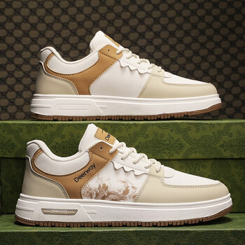 德尔惠(deerway)联名透气男鞋夏季新款运动休闲鞋厚底增高男士板鞋