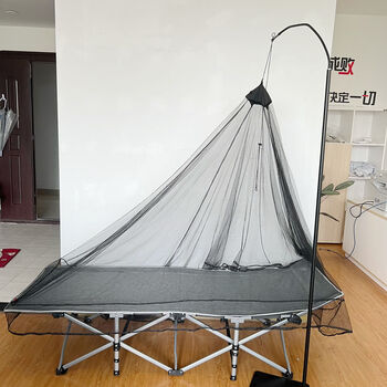 远嘉妮午休可折叠单人沙发床便携办公室店防虫蚊帐户外简用蚊帐 黑色