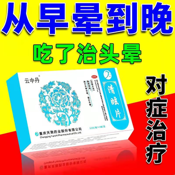 云中丹 清眩片 头晕目眩药眼前发黑头动就晕偏正头疼散风清热治疗头晕