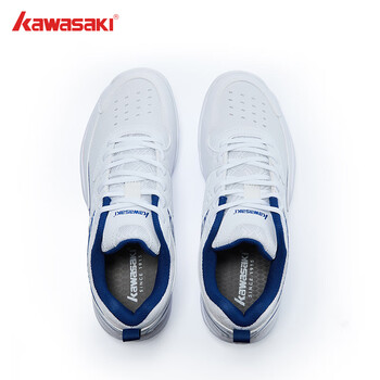 川崎（KAWASAKI）羽毛球鞋男款女士稳定耐磨减震专业运动鞋B3329 白蓝 36