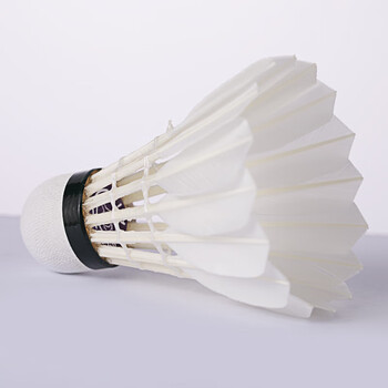 超牌牌紫超羽毛球比赛耐打刀翎鹅毛球三拼软木稳定12只装76速