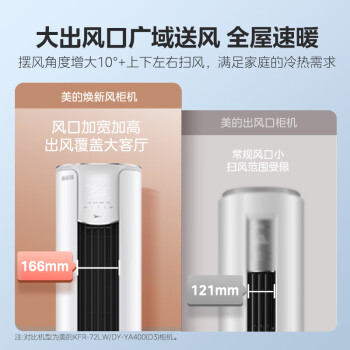 美的（Midea）3匹新风空调 新风量210/h 焕新风新一级变频  立式柜机以旧换新 政府 补贴  KFR-72LW/N8MKA1A