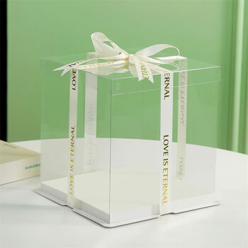 柏蝶莱透明蛋糕盒零食14透明蛋糕盒子包装盒生日零食礼品盒透明礼物盒