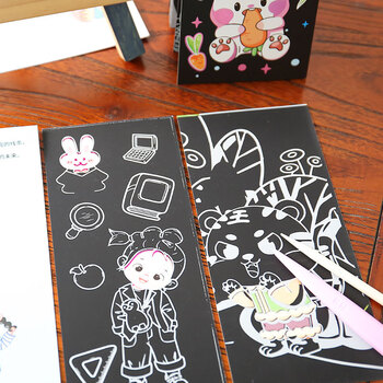 誉禾儿童闪闪刮画便签炫彩刮刮纸创意书签填色本diy手工玩具涂色本儿童节国庆生日礼物20张 6191同学绘 誉禾儿童闪闪刮画便签炫彩刮刮纸创意书签填色本diy手工玩具涂色本儿童节国庆生日礼物20张 6191同学绘