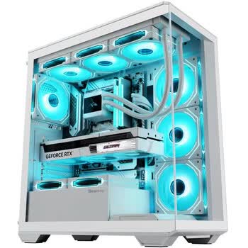 鑫谷（segotep）无界1（白色）无立柱海景房机箱 ATX270°广角玻璃侧透 360水冷游戏电脑主机箱 支持4090显卡