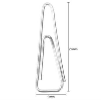 得力(deli)0051回形针29MM全金属三角曲别针加厚不易生锈(100枚/盒)10盒装