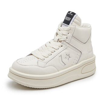 conquertiger高帮潮牌小白鞋加绒2023春秋季新款韩版时尚百搭休闲运动