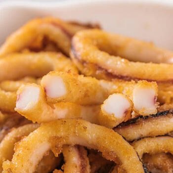 热乐鱿鱼圈必胜客唐扬鱿鱼冷冻裹粉鱿鱼圈油炸半成品 4袋装(150g/袋)