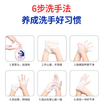 威露士（Walch） 健康抑菌洗手液（健康呵护）温和亲肤 泡沫丰富易冲洗 525ml*4