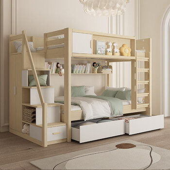 【质保十年 品牌老店】盈彩缤纷 儿童床上下铺高低床1.