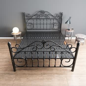 5米1.8米铁床 黑色高尾(升级加厚) 1.2米*2米 5cm环保3e椰棕垫