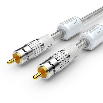 秋叶原（CHOSEAL）RCA莲花头数字同轴线音频线 公对公转接线 SPDIF5.1音响箱电视功放连接线 2米 QS6771T2