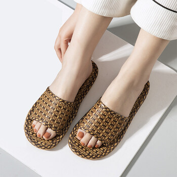 夏天亚麻拖鞋女草鞋家用草编藤草男清凉藤家居防滑地板居家家用凉拖