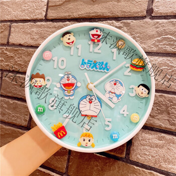 创意挂钟客厅卧室儿童房钟表少女心挂表可爱时钟石英钟 卡通挂钟丁1丁