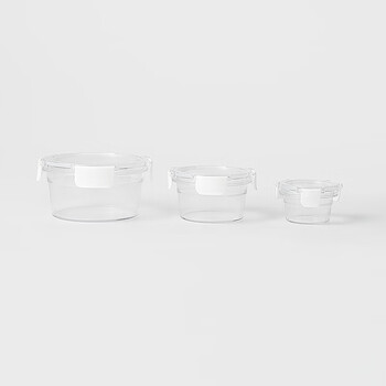 无印良品（MUJI）共聚酯保存容器 圆形 储物罐饭盒食物存储 S 直径90*高49mm 115ml