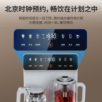 九阳（Joyoung）茶吧机家用高端饮水机 彩色触控语音控制预约大屏 UV动态杀菌 全自动控温立式泡茶机电热水壶WH200