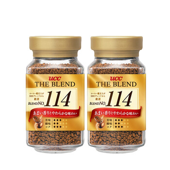 悠诗诗（UCC）114 速溶咖啡粉冻干黑咖啡 90g*2瓶