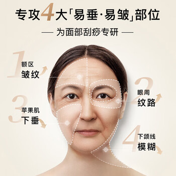 采药师白水牛角刮痧板脸部按摩提拉美容法令鱼尾纹v脸女生日元旦礼物1cm