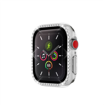 applewatch7蘋果手錶s7se6543保護殼防撞摔iwatch7錶殼帶鑽女款透明色